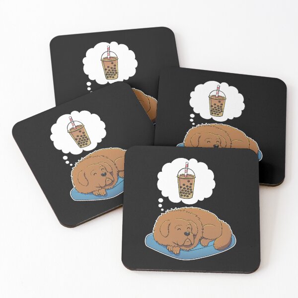 Item preview, Tibetan Mastiff dreaming about Bubble Tea designed and sold by DoggieDelights.