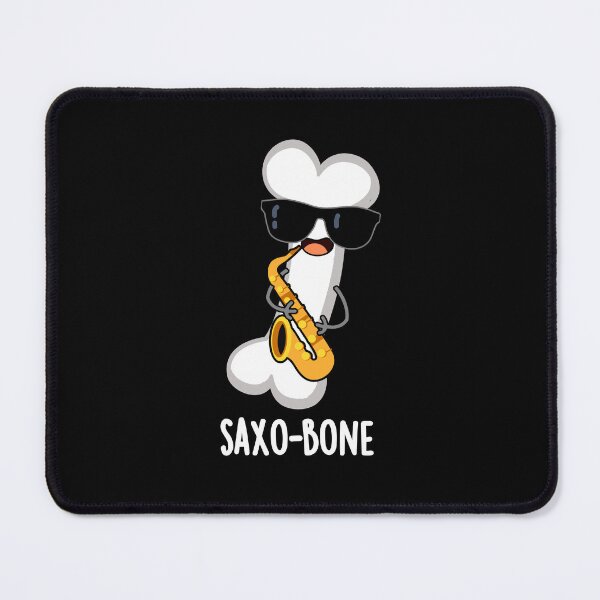 Item preview, Saxo-bone Funny Bone Music Puns (Dark BG) designed and sold by punnybone.
