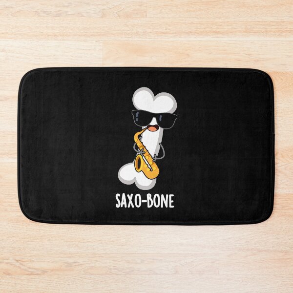 Item preview, Saxo-bone Funny Bone Music Puns (Dark BG) designed and sold by punnybone.