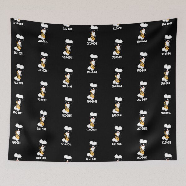 Item preview, Saxo-bone Funny Bone Music Puns (Dark BG) designed and sold by punnybone.