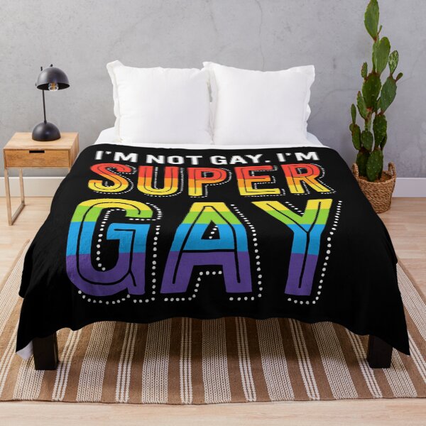Item preview, I'm Not Gay I'm Super Gay LGBTQIA Pride Flag designed and sold by QueenOfPrint.