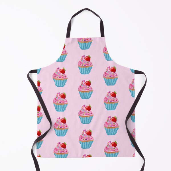 Item preview, Retro Pixel Strawberry Sprinkles Cupcake designed and sold by 8BitTrip.