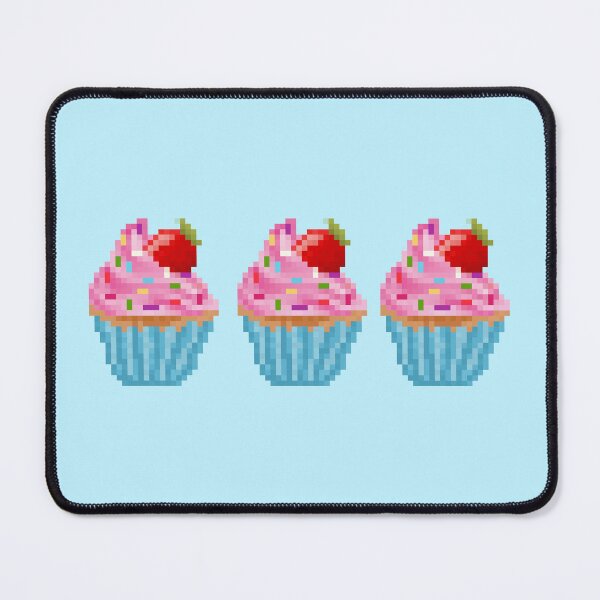 Item preview, Retro Pixel Strawberry Sprinkles  Cupcake designed and sold by 8BitTrip.