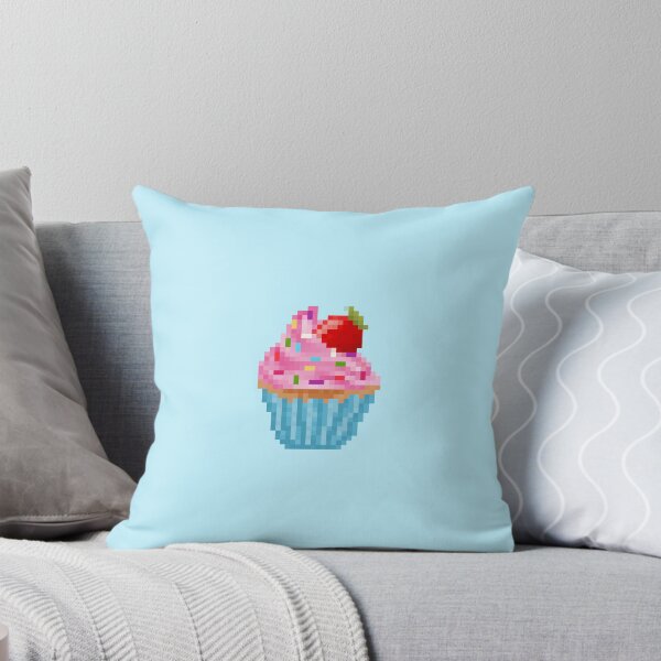 Item preview, Retro Pixel Strawberry Sprinkles  Cupcake designed and sold by 8BitTrip.