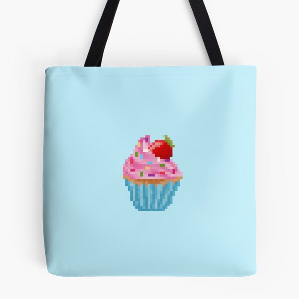 Item preview, Retro Pixel Strawberry Sprinkles  Cupcake designed and sold by 8BitTrip.