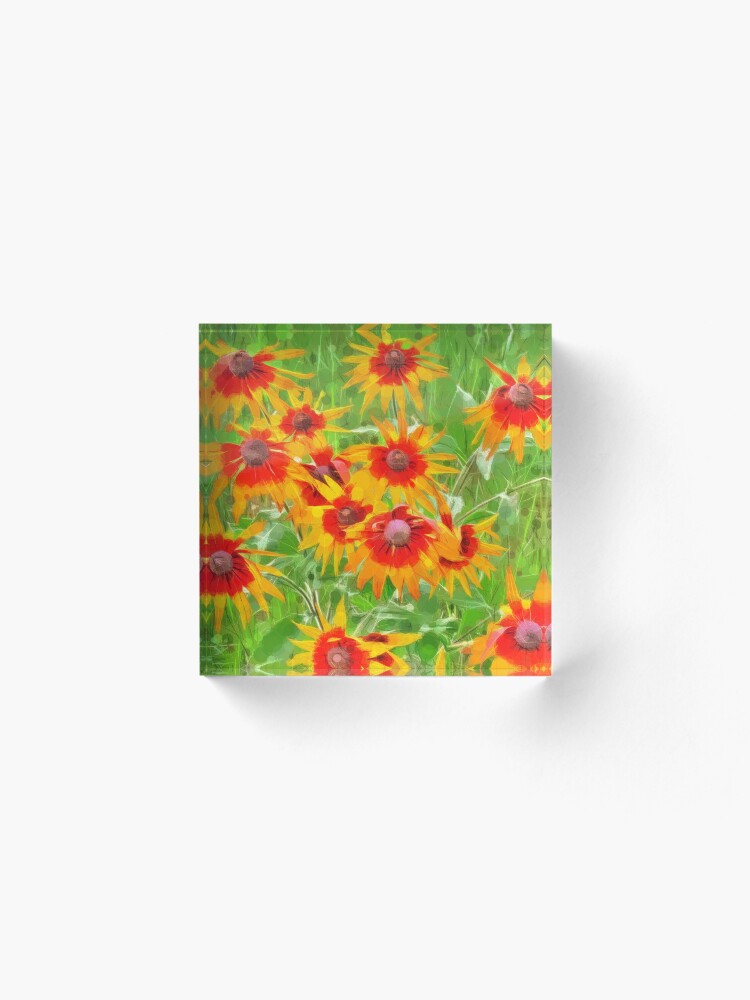 Alternate view of Flowers Acrylic Block