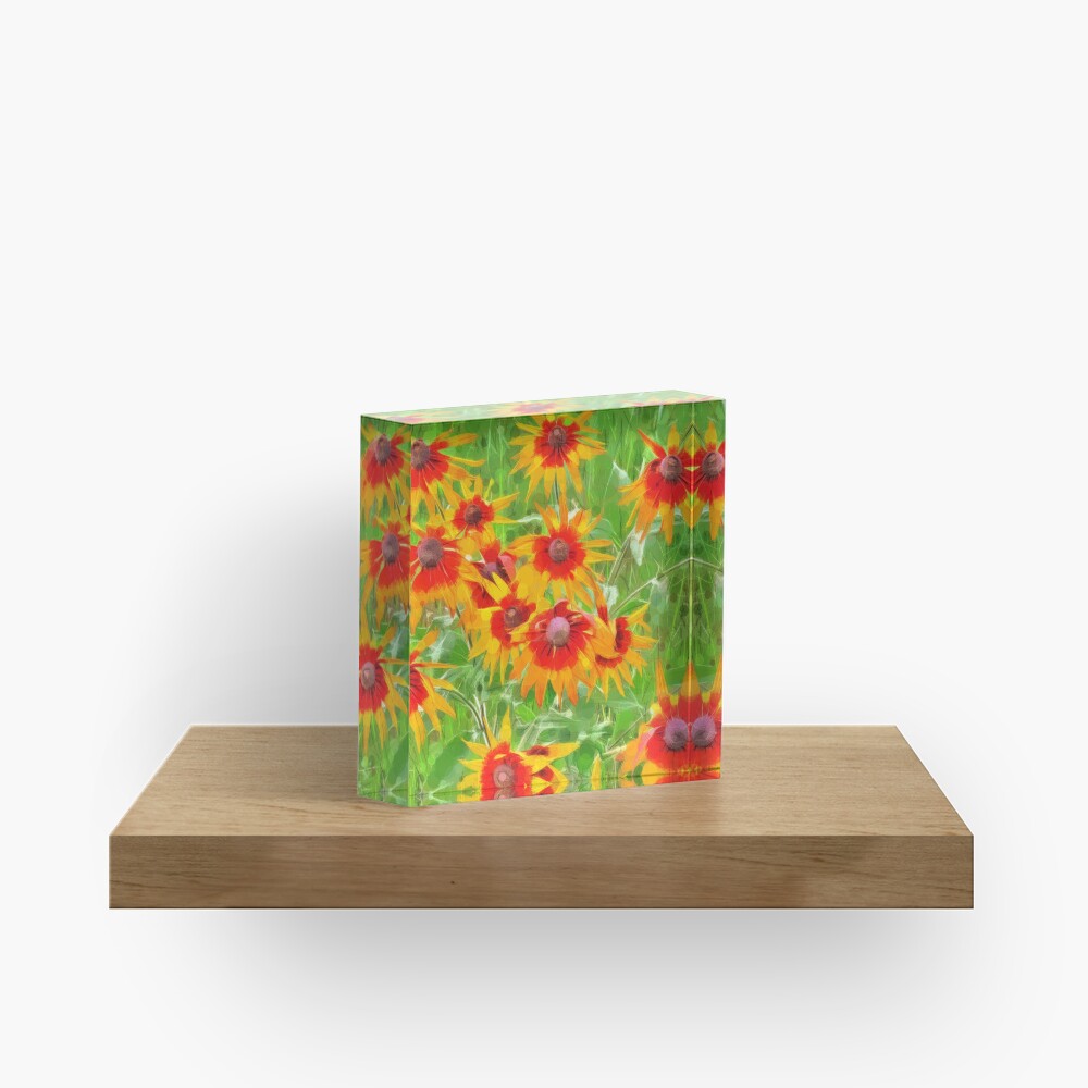 Flowers Acrylic Block