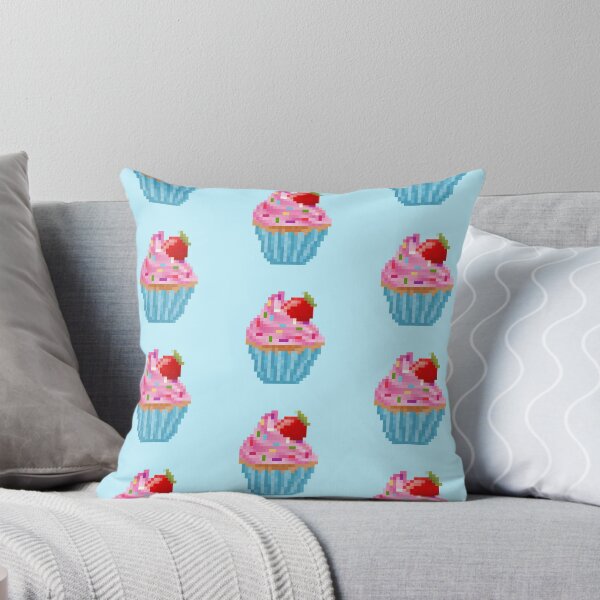 Item preview, Retro Pixel Strawberry Sprinkles Cupcake designed and sold by 8BitTrip.