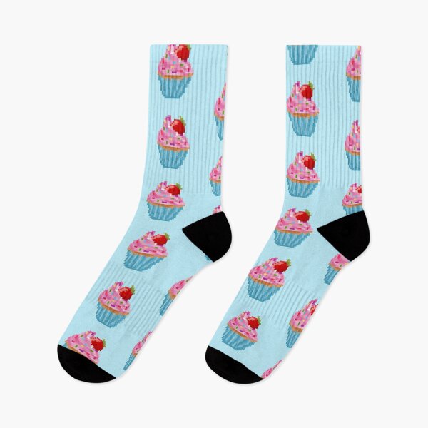 Item preview, Retro Pixel Strawberry Sprinkles  Cupcake designed and sold by 8BitTrip.