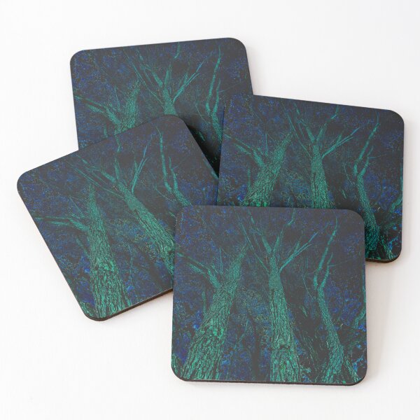 Item preview, Dark forest trees with blue edit designed and sold by Azaswi.
