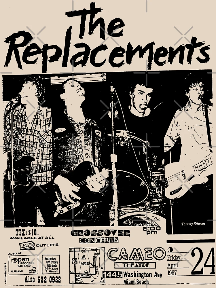 New The Replacements Vintage Classic Concert Detroit Windsor T