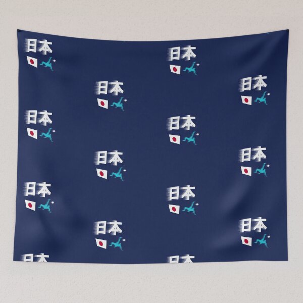 Item preview, 日本, Japan Soccer abstract design  designed and sold by lobodelnoir.