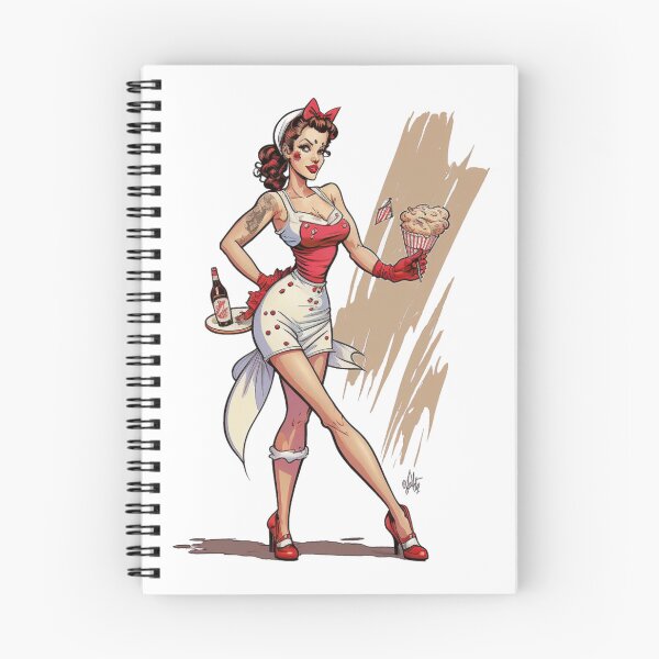 Item preview, Pin Up Girl serving Food and Drinks designed and sold by Pin-Up Luxe Collective.