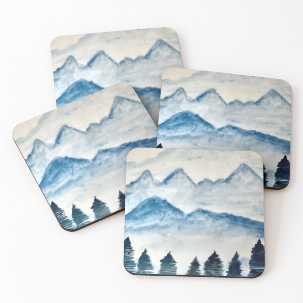 Item preview, Abstract Watercolor Printed Design With Trees View. designed and sold by prateek jain.