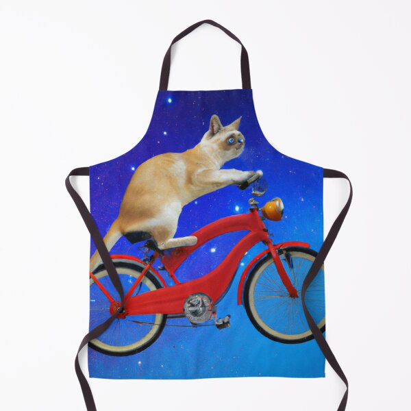 Item preview, Cat riding bicycle to the universe-Edited AI generated art designed and sold by Frostp.