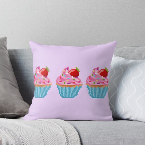 Artikelvorschau, Retro Pixel Strawberry Sprinkles  Cupcake entworfen und verkauft von 8BitTrip.