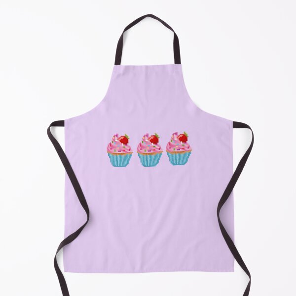 Item preview, Retro Pixel Strawberry Sprinkles  Cupcake designed and sold by 8BitTrip.