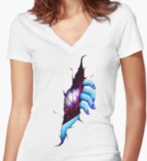 Big smile Women's Fitted V-Neck T-Shirt