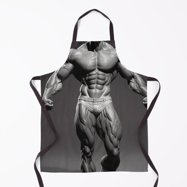 Sexy Fitness Guru body builder gym man aprons for men gag gifts Made in  Italy