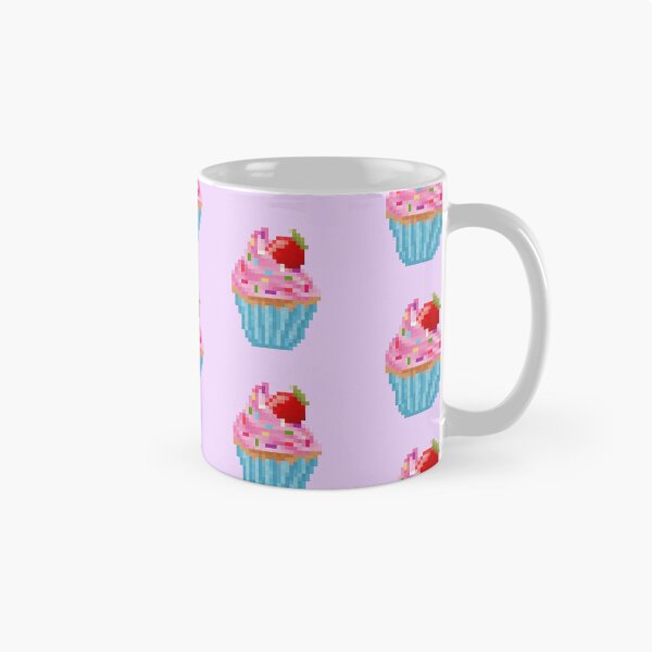 Artikelvorschau, Retro Pixel Strawberry Sprinkles  Cupcake entworfen und verkauft von 8BitTrip.