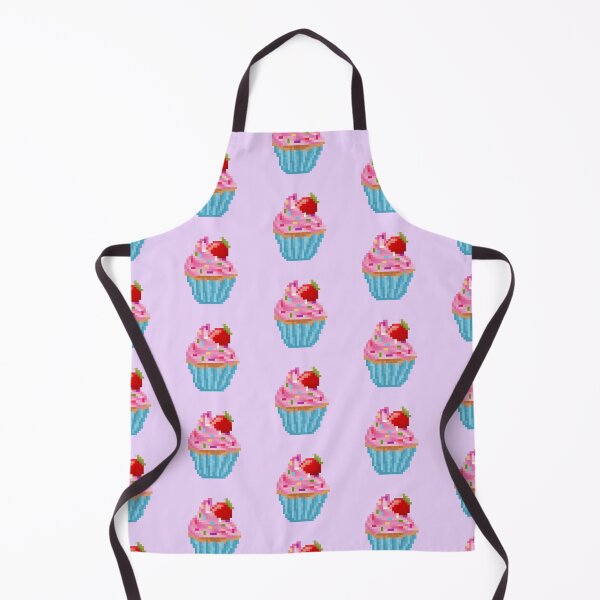 Item preview, Retro Pixel Strawberry Sprinkles Cupcake designed and sold by 8BitTrip.