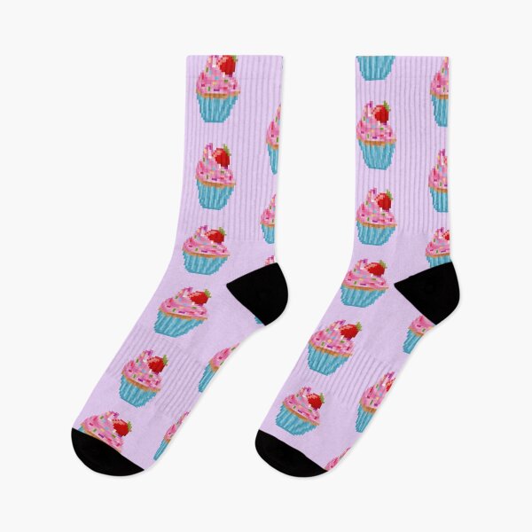 Item preview, Retro Pixel Strawberry Sprinkles  Cupcake designed and sold by 8BitTrip.