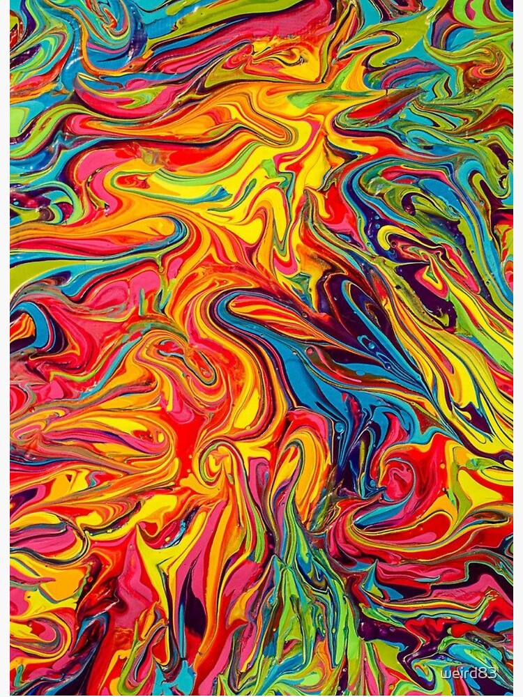 Vibrant Funky Rainbow Thick Acrylic Painting – The Artwerks