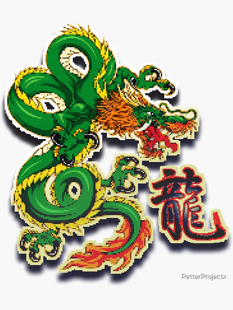 "CHINESE DRAGON | Pixel Art Feng Shui" Sticker For Sale By ...