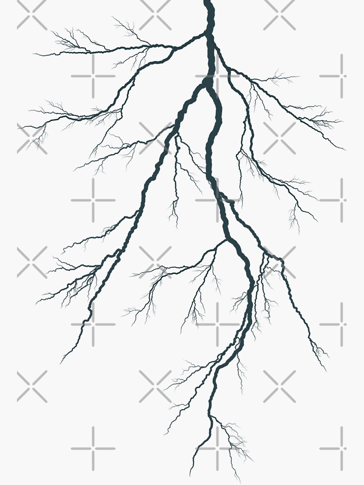 "black lightning bolt" Sticker for Sale by Kretgach Redbubble
