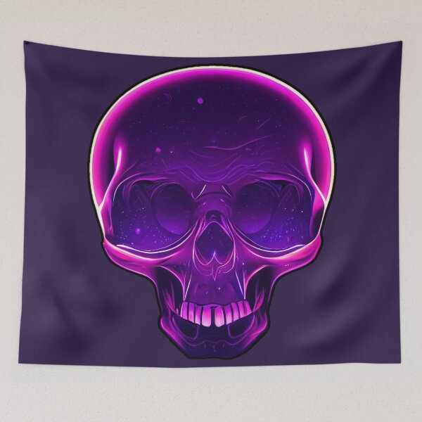 Item preview, Purple Neon Skull designed and sold by ArtAT.
