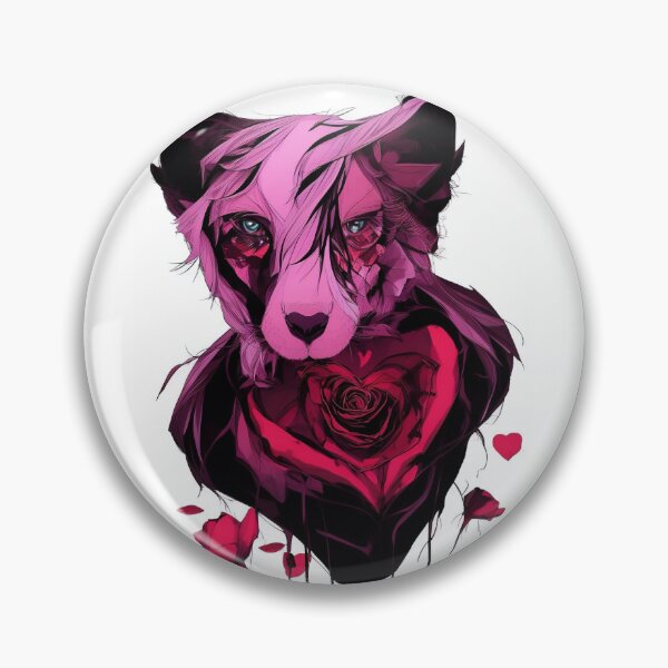 Item preview, Romantic Animals - Wolf Lover - Roses & Hearts designed and sold by VMPrinting.