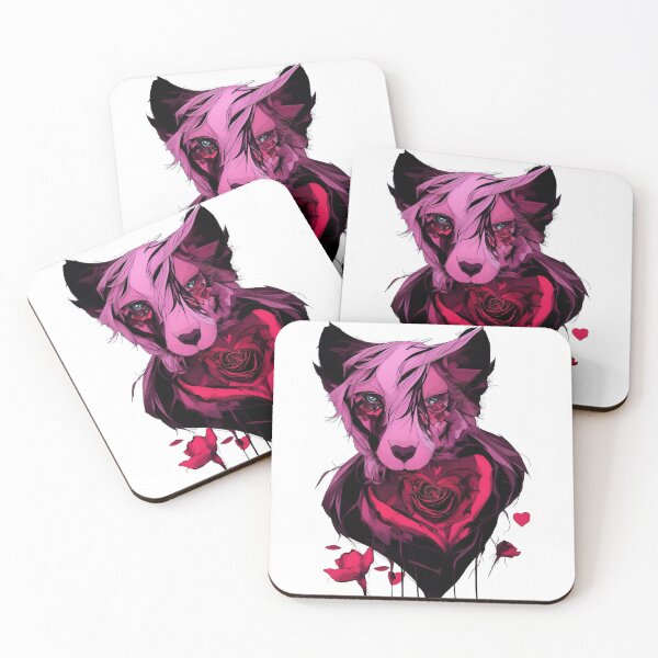 Item preview, Romantic Animals - Wolf Lover - Roses & Hearts designed and sold by VMPrinting.