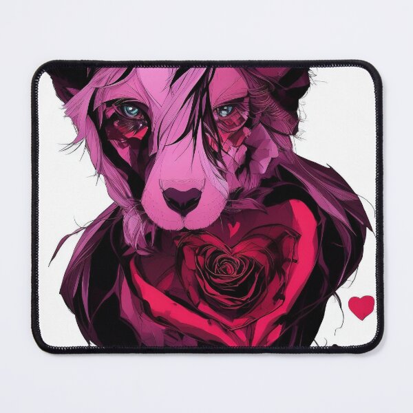 Item preview, Romantic Animals - Wolf Lover - Roses & Hearts designed and sold by VMPrinting.