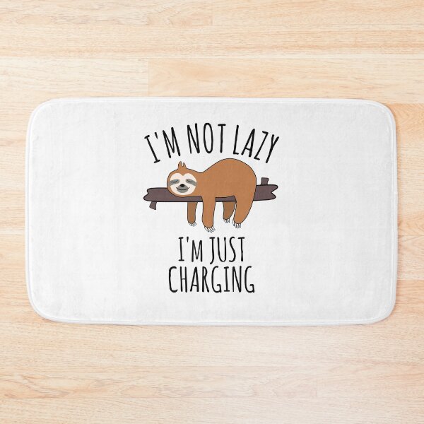 Item preview, I'm Not Lazy, I'm Just Charging - Lazy Sloth Sleeping designed and sold by EnzoVectorism.