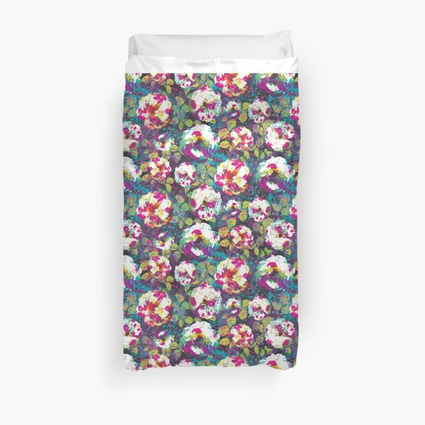 Paintsplat Floral Duvet Cover