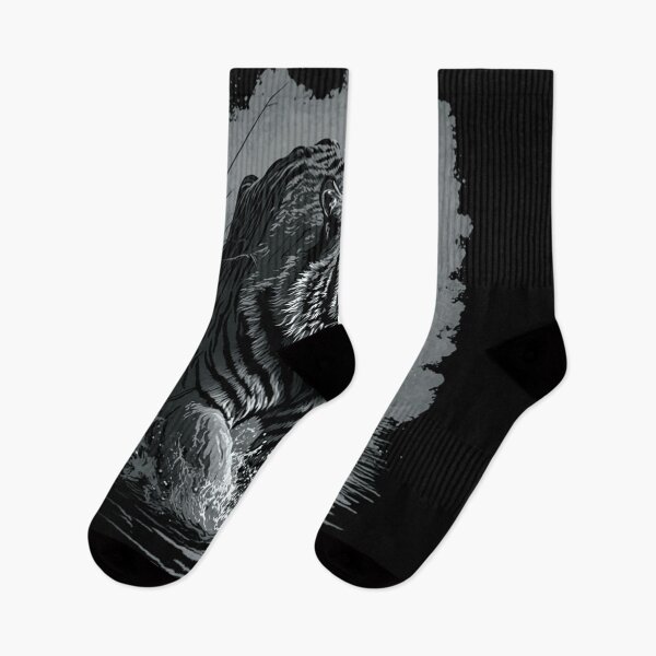 Item preview, The Majestic Tiger of the Water monochrome designed and sold by Abili-Tees.