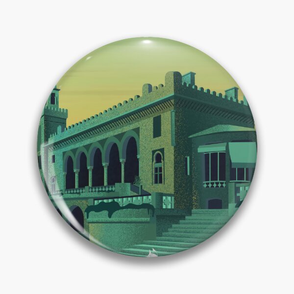 Item preview, Casino du Belvédère, Tunis - Tunisia Heritage Architecture - Travel Illustration Poster designed and sold by FouchaStudio.