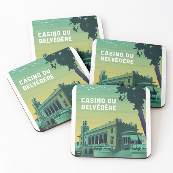 Item preview, Casino du Belvédère, Tunis - Tunisia Heritage Architecture - Travel Illustration Poster designed and sold by FouchaStudio.