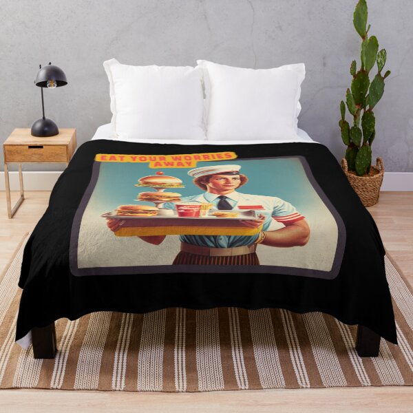 Item preview, Eat Your Worries Away Diner Stress anxiety designed and sold by RetroZ0.