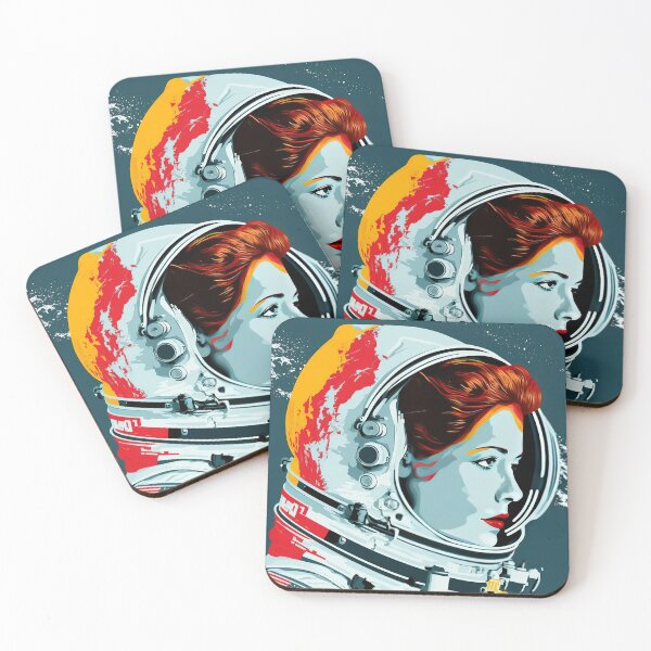 Item preview, Astronaut Women Pop Art Space Nasa Retro Rainbow designed and sold by HRMNY25.