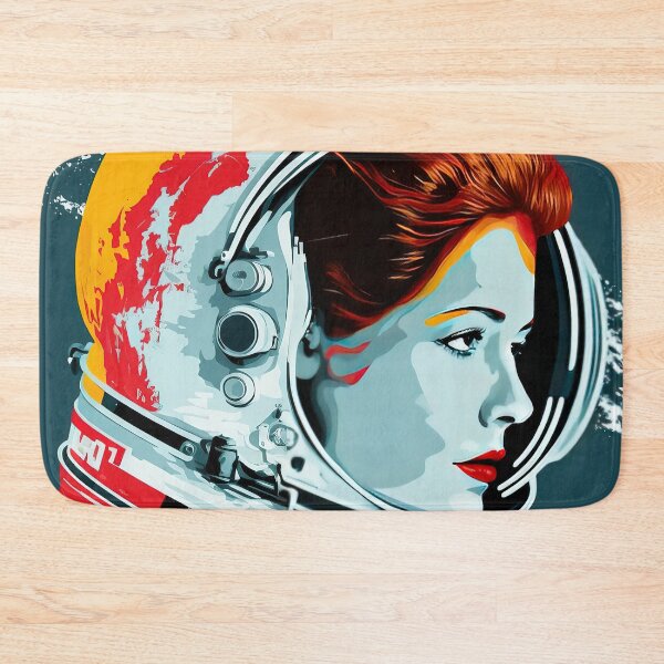 Item preview, Astronaut Women Pop Art Space Nasa Retro Rainbow designed and sold by HRMNY25.