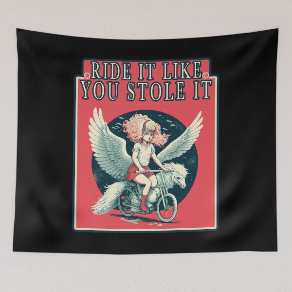Item preview, Ride it Like You Stole it Pegasus Girl Horse designed and sold by RetroZ0.
