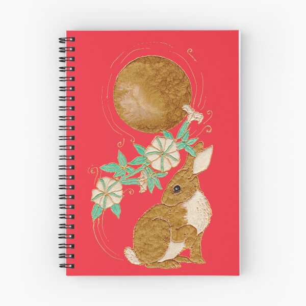 Item preview, Lunar Rabbit with Moon Flowers designed and sold by EmilyJaneArt.