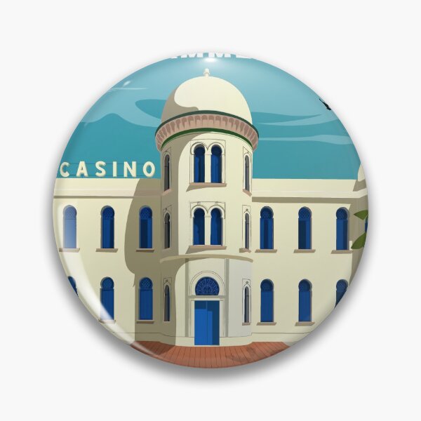 Item preview, Casino Hammem-lif - Tunisia Heritage Architecture - Travel Illustration Poster designed and sold by FouchaStudio.