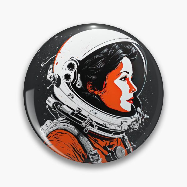 Item preview, Astronaut Women Pop Art Space Nasa Retro Rainbow designed and sold by HRMNY25.