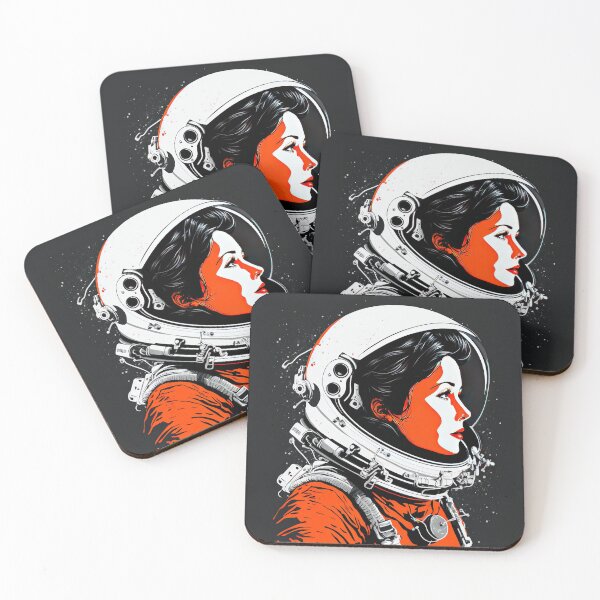 Item preview, Astronaut Women Pop Art Space Nasa Retro Rainbow designed and sold by HRMNY25.