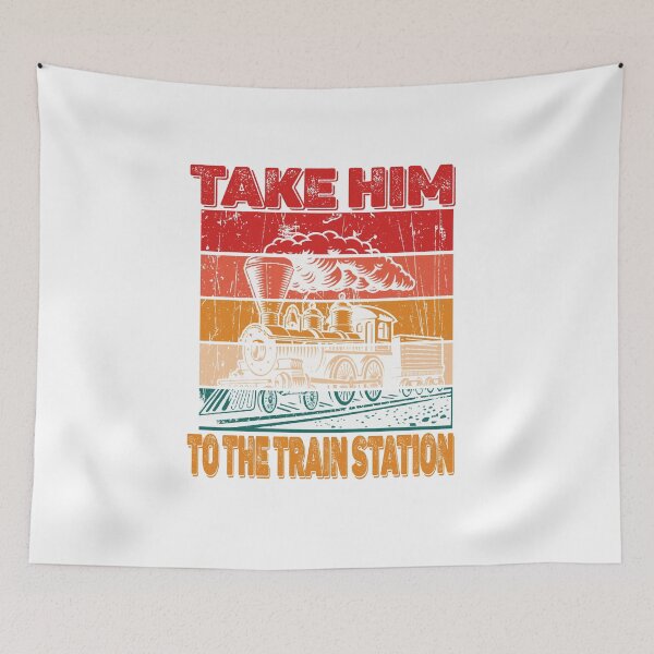 Item preview, cool Train Station, Take Him To The Train Station,  Train Gift, funny yellow, station Quote, train staion designed and sold by stapodstore.