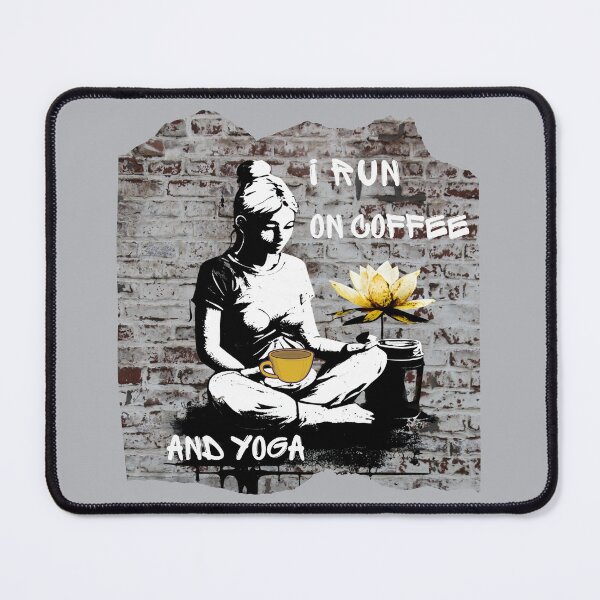 Item preview, I Run on Coffee and Yoga designed and sold by GrumpyFella.