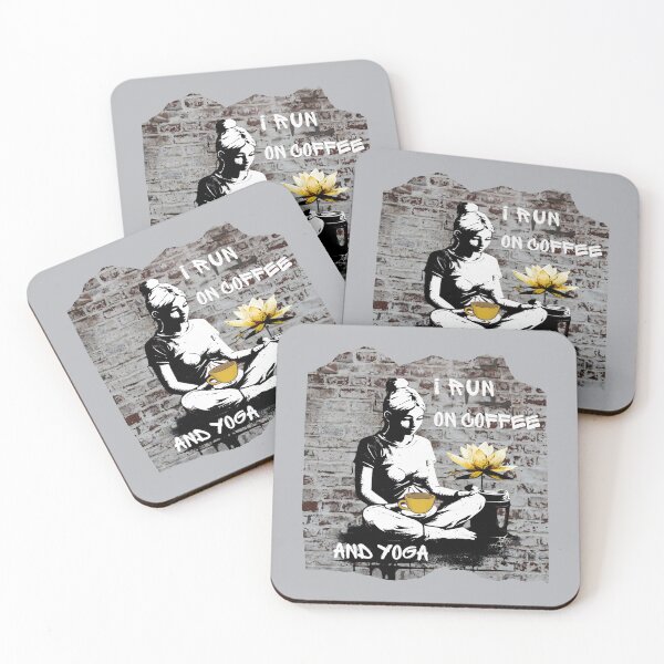 Item preview, I Run on Coffee and Yoga designed and sold by GrumpyFella.