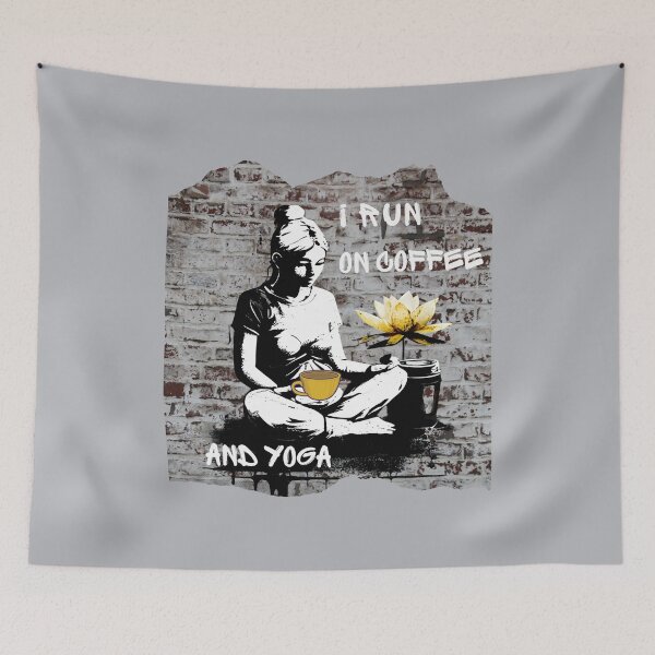 Item preview, I Run on Coffee and Yoga designed and sold by GrumpyFella.